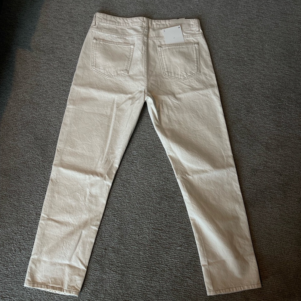 NWT Zara Relaxed Denim in Off-White